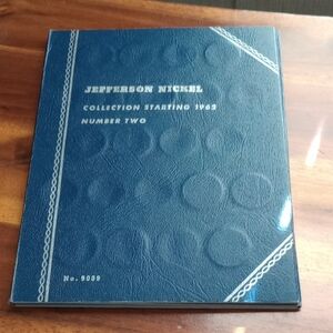 Blue Jefferson Nickel Collection Album With 33 Nickels